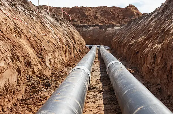 hydro-excavation services - natural gas pipeline